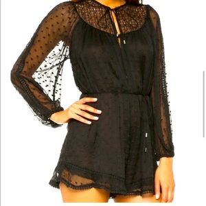 Zimmermann $595 belle dot lace mesh romper